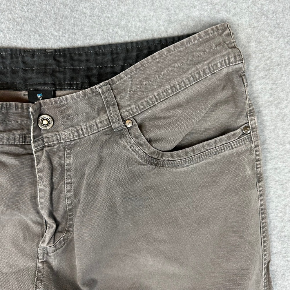 Kuhl Radikl 40x32 Charcoal Grey Rugged‎ Cotton Canvas Hiking Pants Articulated